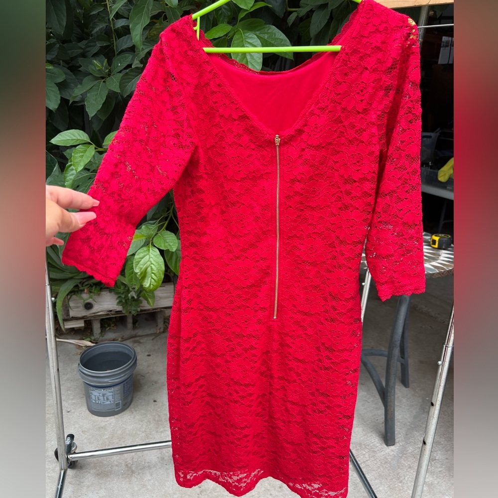 Laundry by shelli segal lace red dress - Picture 2 of 3